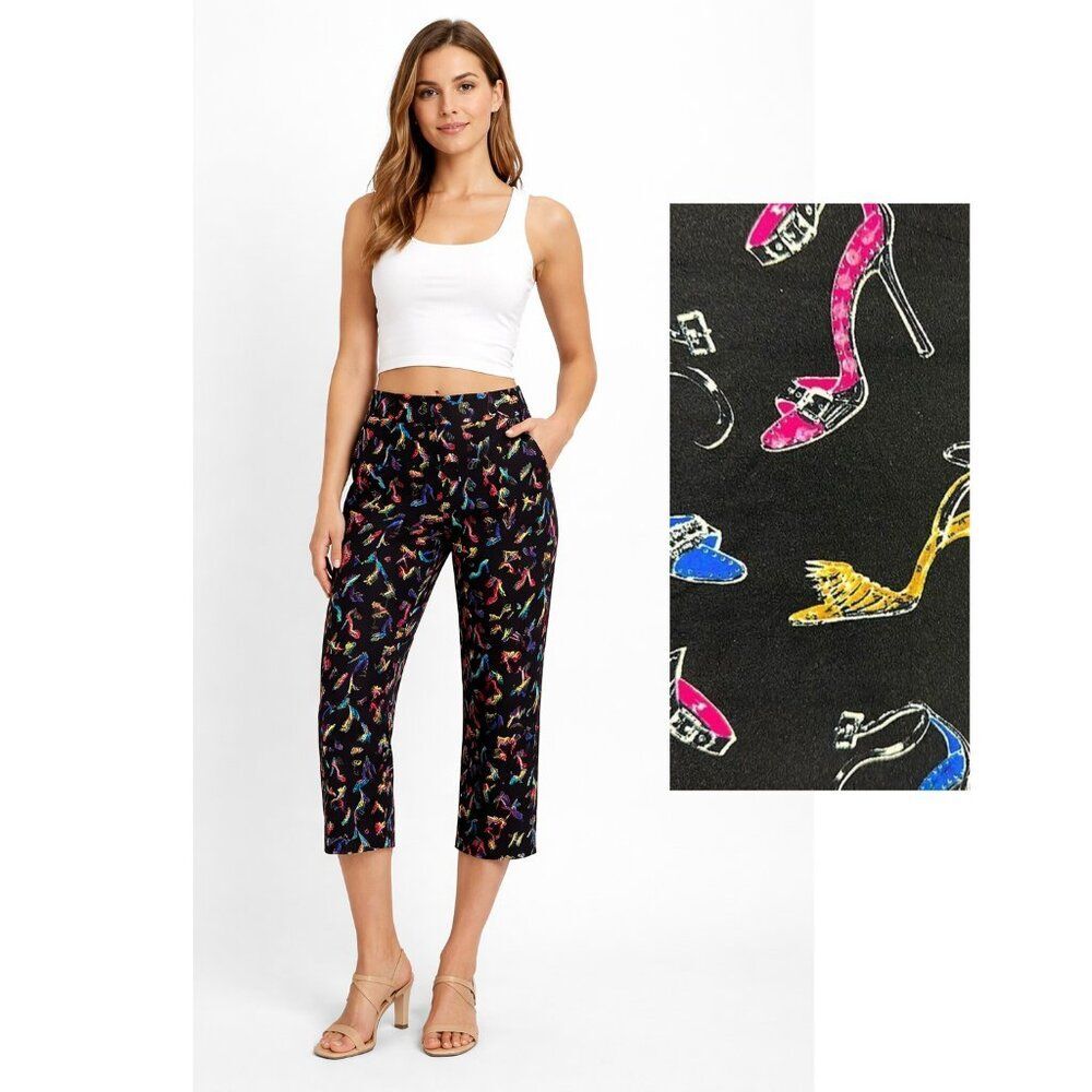Vanity Petites Novelty Embellished Cropped Pants MP Stretch